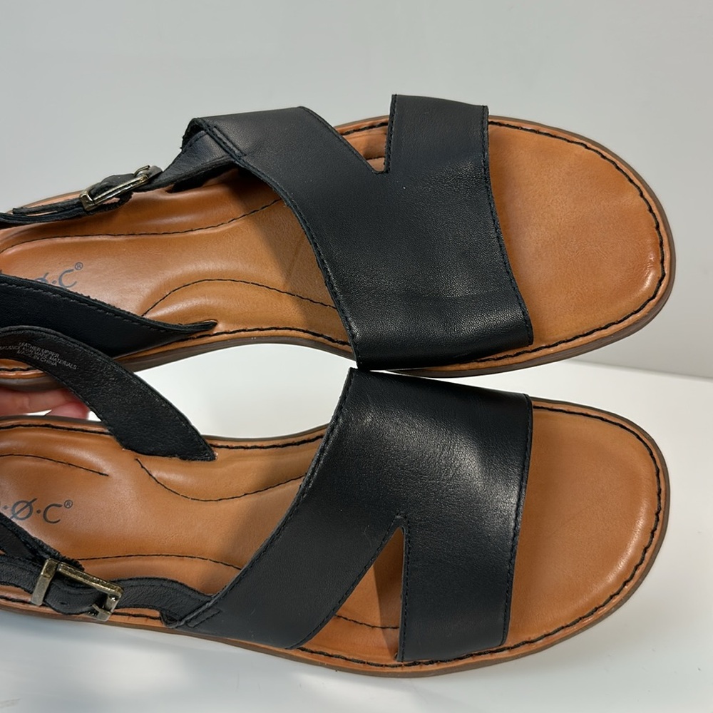 BOC Didi Black Leather Sandals Size 10 - Picture 13 of 15